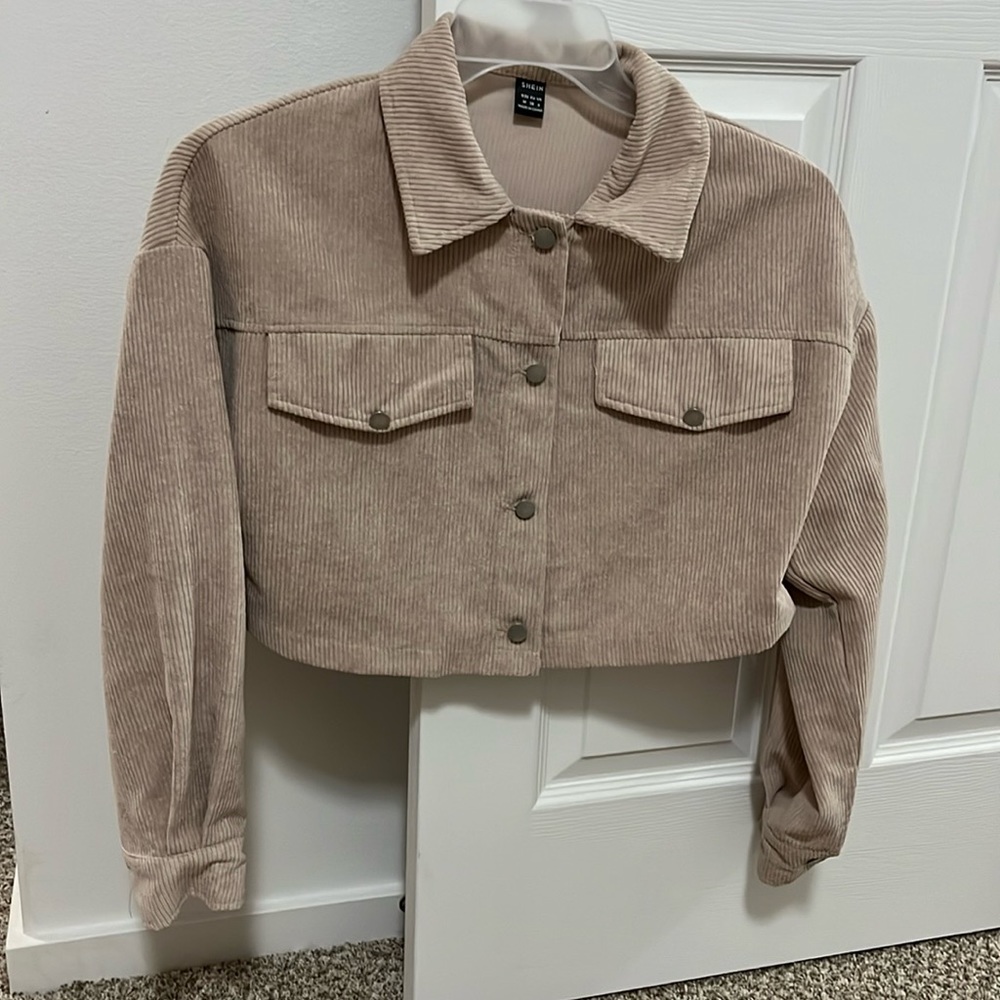 Corduroy cropped jacket